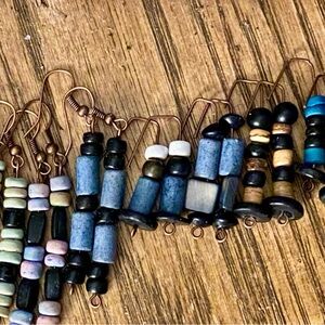 Set of 7 Handmade Bohemian/Hippie Style Earrings